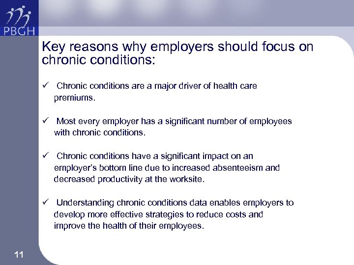 Key reasons why employers should focus on chronic conditions: Chronic conditions are a major