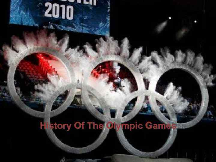 History Of The Olympic Games 