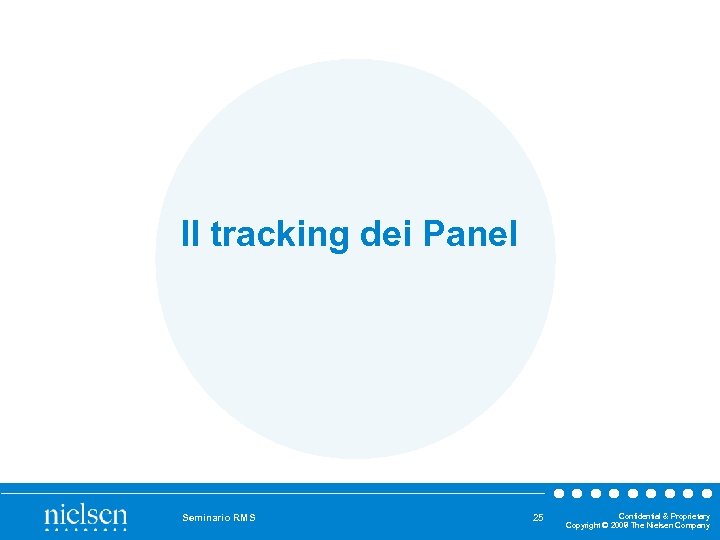 Il tracking dei Panel Seminario RMS 25 Confidential & Proprietary Copyright © 2008 The