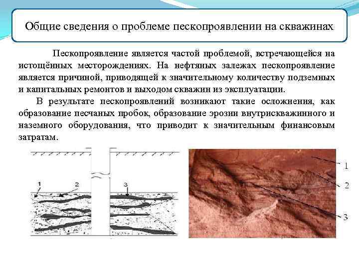Общие сведения о проблеме пескопроявлении на скважинах Пескопроявление является частой проблемой, встречающейся на истощённых