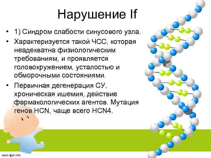 Нарушение If • 1) Синдром слабости синусового узла. • Характеризуется такой ЧСС, которая неадекватна