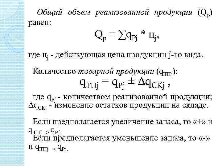 Объем реализованной продукции в год