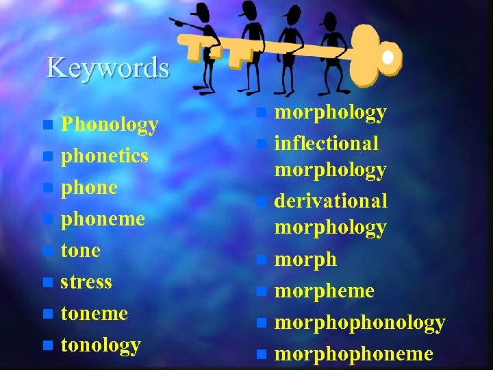 Keywords Phonology n phonetics n phoneme n tone n stress n toneme n tonology