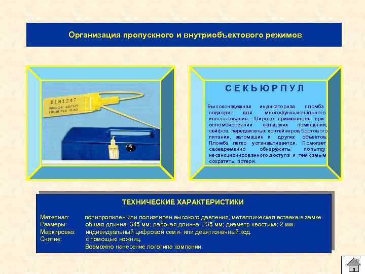 Организация пропускного режима