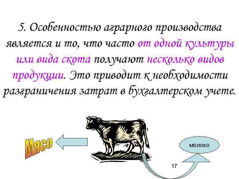 5. Особенностью аграрного производства является и то, что часто от одной культуры или вида