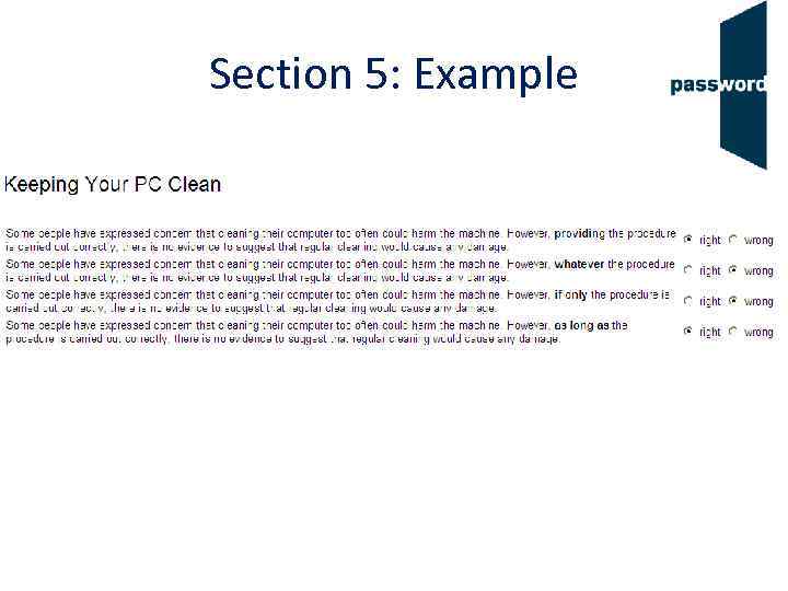 Section 5: Example 