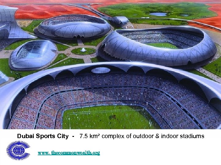 Dubai Sports City - 7. 5 km² complex of outdoor & indoor stadiums www.