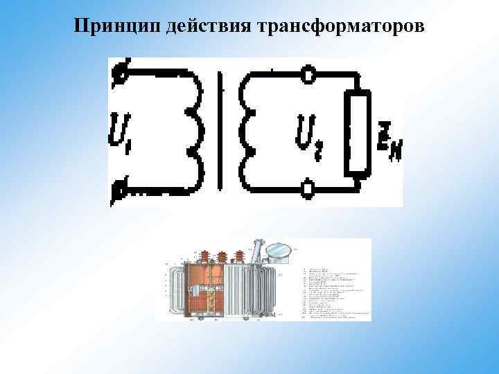 Принцип действия трансформаторов 