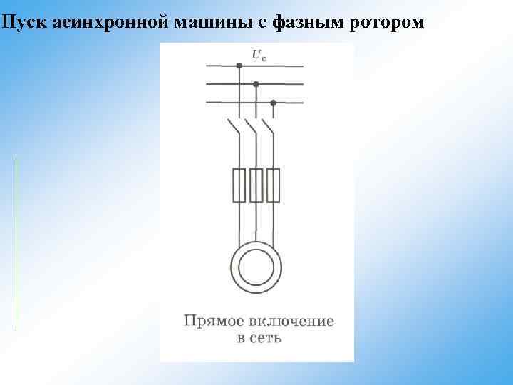 Пуск асинхронной машины с фазным ротором 