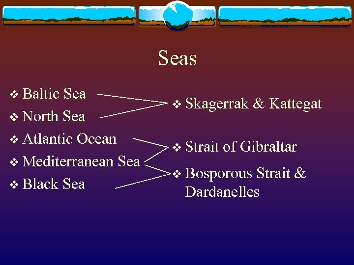 Seas v Baltic Sea v North Sea v Atlantic Ocean v Mediterranean Sea v