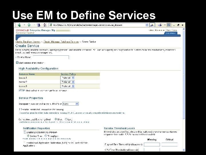 Use EM to Define Services 