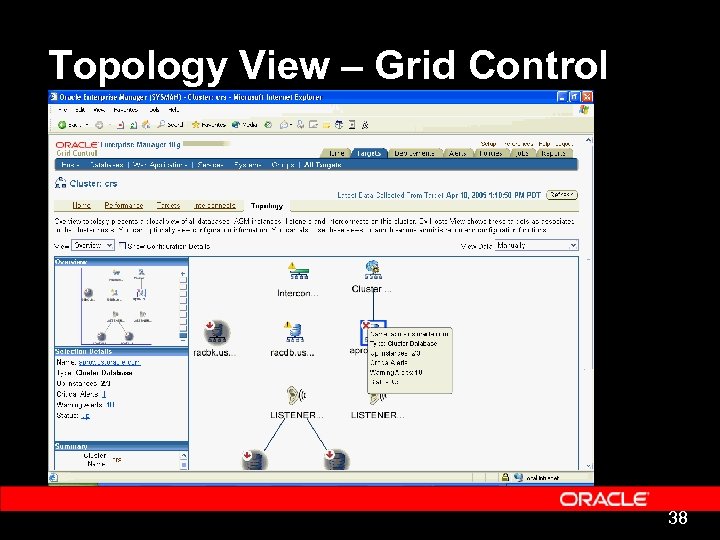 Topology View – Grid Control 38 