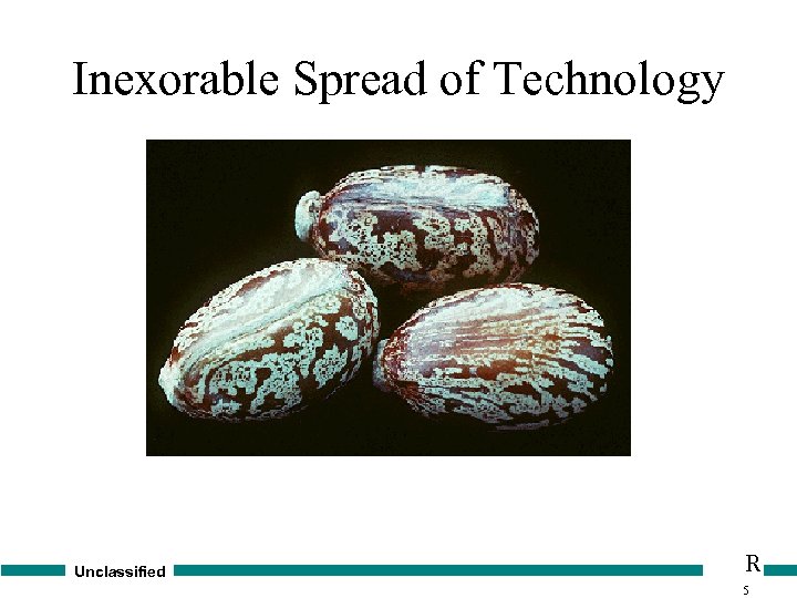 Inexorable Spread of Technology Unclassified R 5 