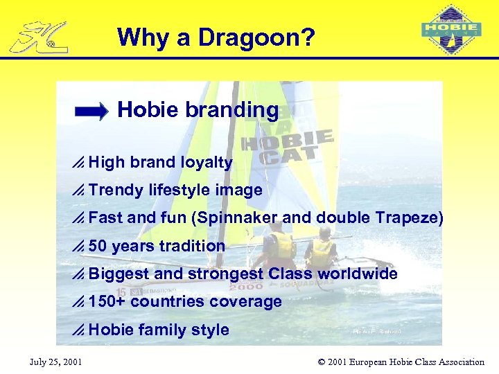 Why a Dragoon? Hobie branding p High brand loyalty p Trendy lifestyle image p