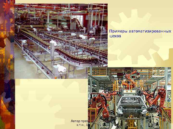 Примеры автоматизированных цехов Автор презентации – доцент, к. т. н. , Штерензон В. А.