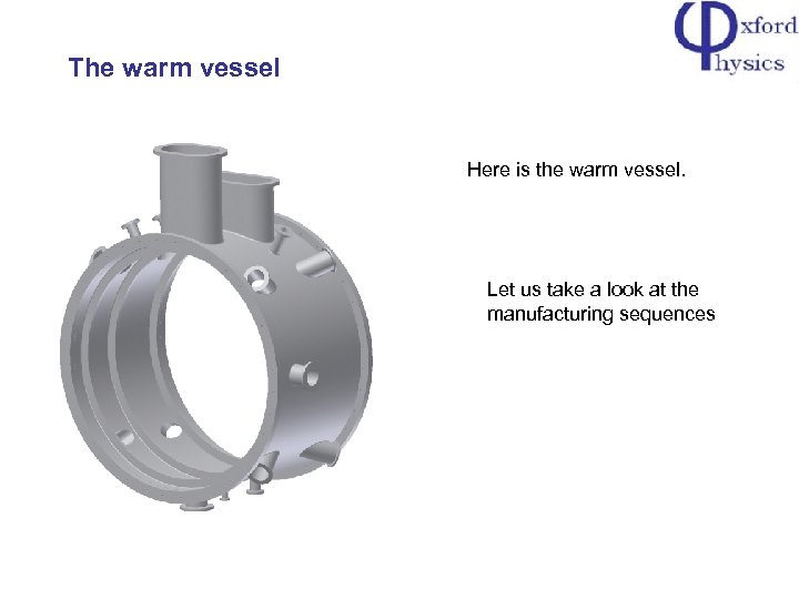 The warm vessel Here is the warm vessel. Let us take a look at