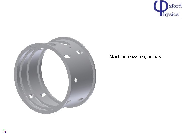 Machine nozzle openings 