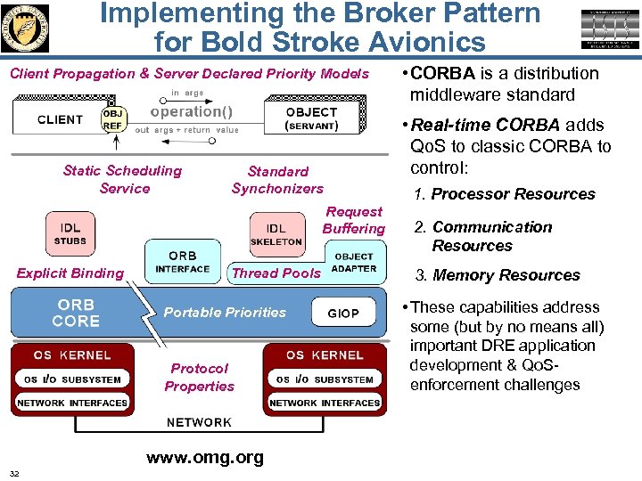 Implementing the Broker Pattern for Bold Stroke Avionics Client Propagation & Server Declared Priority