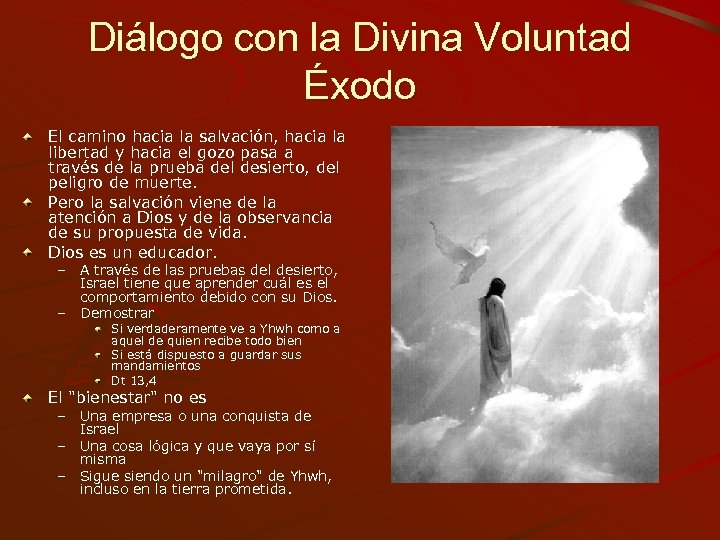 Diálogo con la Divina Voluntad Éxodo El camino hacia la salvación, hacia la libertad