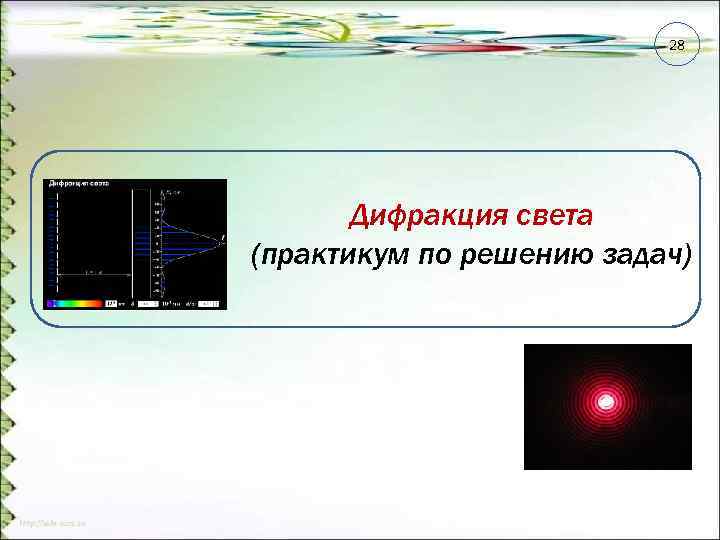 28 Дифракция света (практикум по решению задач) 