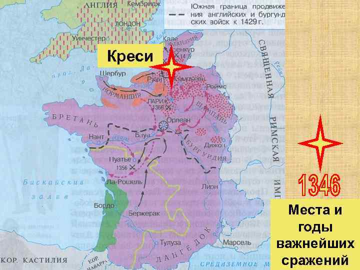 Креси Места и годы важнейших сражений 