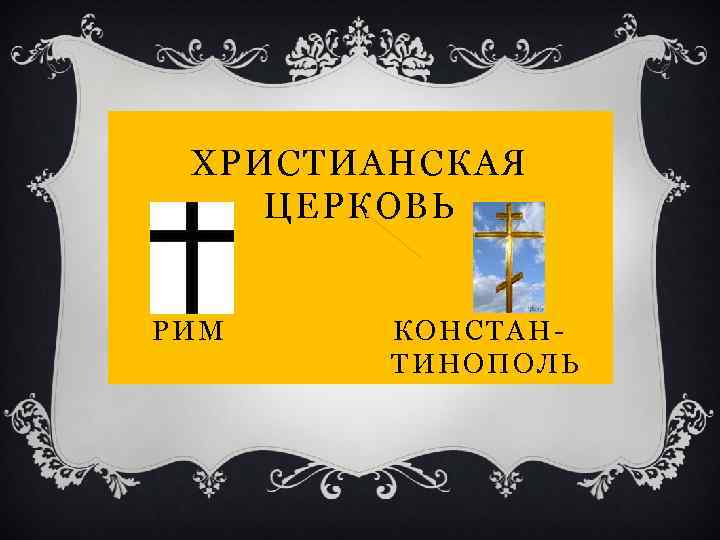 ХРИСТИАНСКАЯ ЦЕРКОВЬ РИМ КОНСТАНТИНОПОЛЬ 