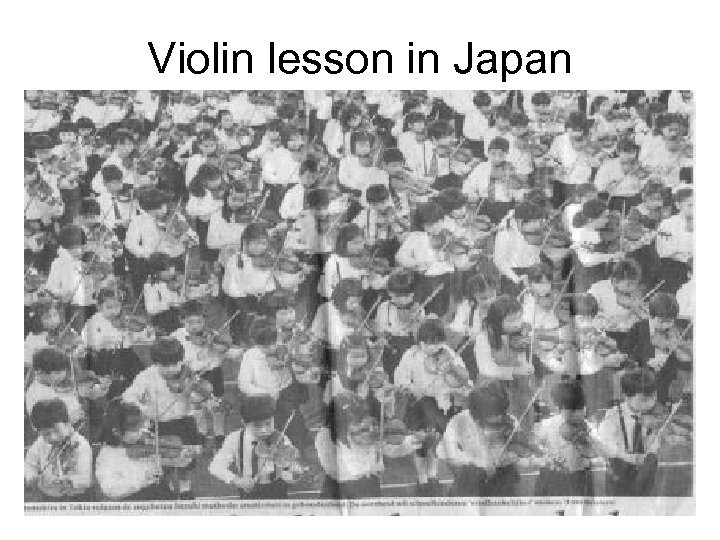 Violin lesson in Japan 