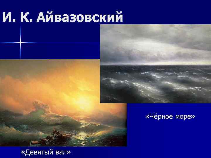 И. К. Айвазовский «Чёрное море» «Девятый вал» 