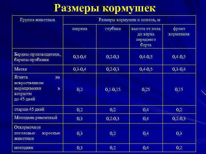 Содержание ярок