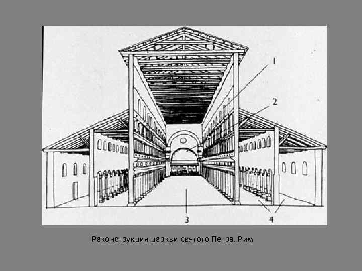 Реконструкция церкви святого Петра. Рим 