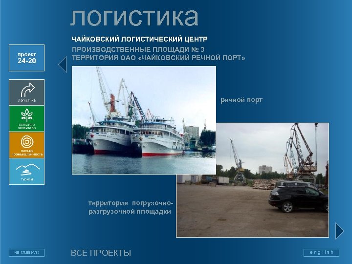 логистика ЧАЙКОВСКИЙ ЛОГИСТИЧЕСКИЙ ЦЕНТР ПРОИЗВОДСТВЕННЫЕ ПЛОЩАДИ № 3 ТЕРРИТОРИЯ ОАО «ЧАЙКОВСКИЙ РЕЧНОЙ ПОРТ» речной