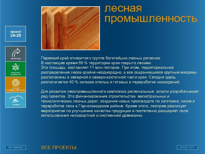 лесная промышленность Пермский край относится к группе богатейших лесных регионов. В настоящее время 69