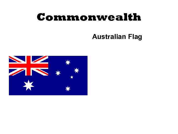 Commonwealth Australian Flag 