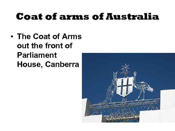 Coat of arms of Australia • The Coat of Arms out the front of