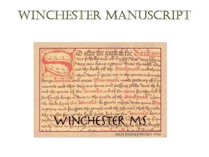 Winchester Manuscript 