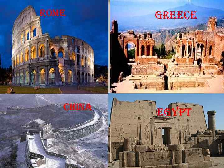 rome china greece egypt 