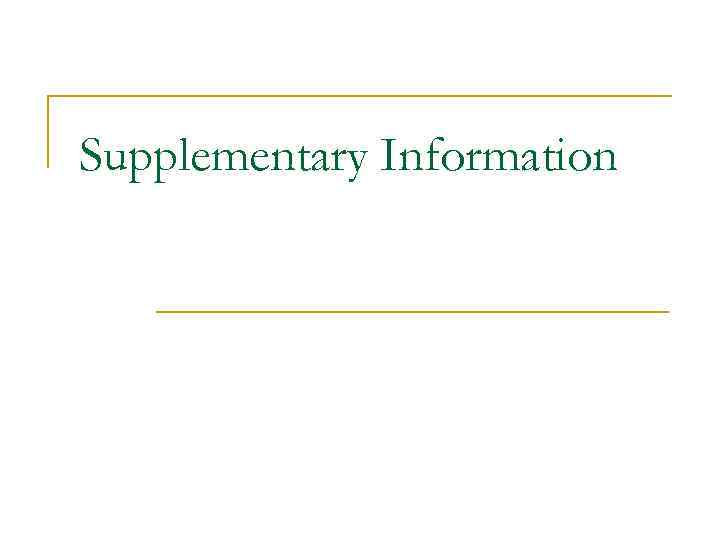 Supplementary Information 