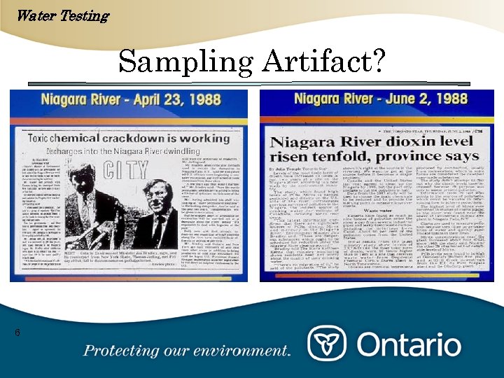Water Testing Sampling Artifact? 6 