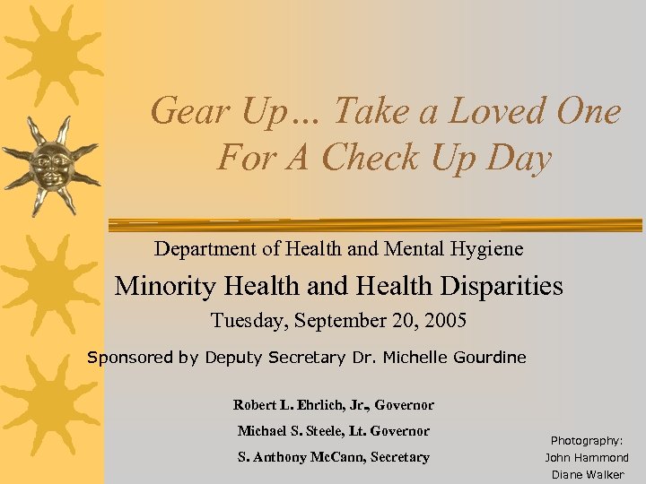 Gear Up… Take a Loved One For A Check Up Day Department of Health