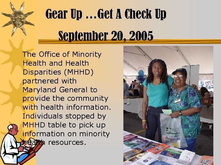 Gear Up …Get A Check Up September 20, 2005 The Office of Minority Health