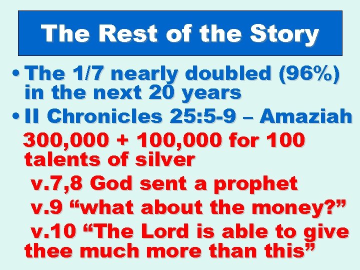 The Rest of the Story • The 1/7 nearly doubled (96%) in the next