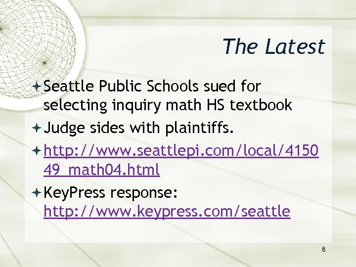The Latest Seattle Public Schools sued for selecting inquiry math HS textbook Judge sides