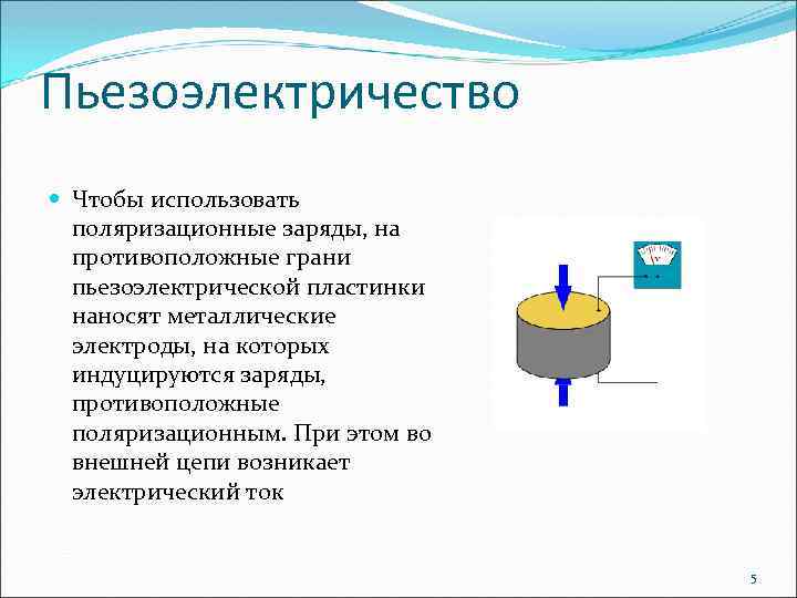 Пьезоэлектрические преобразователи презентация