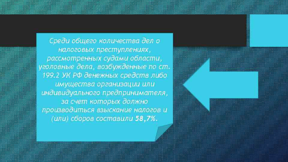 Среди общего количества дел о налоговых преступлениях, рассмотренных судами области, уголовные дела, возбужденные по