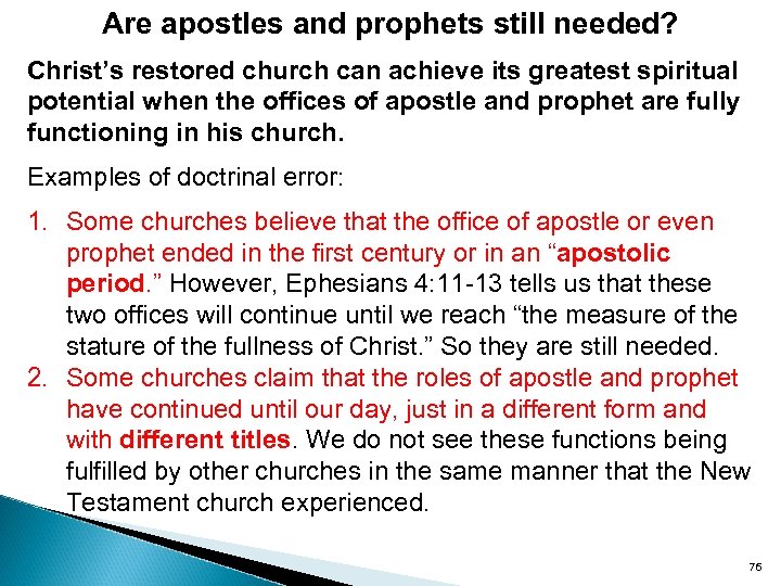 Are apostles and prophets still needed? Christ’s restored church can achieve its greatest spiritual