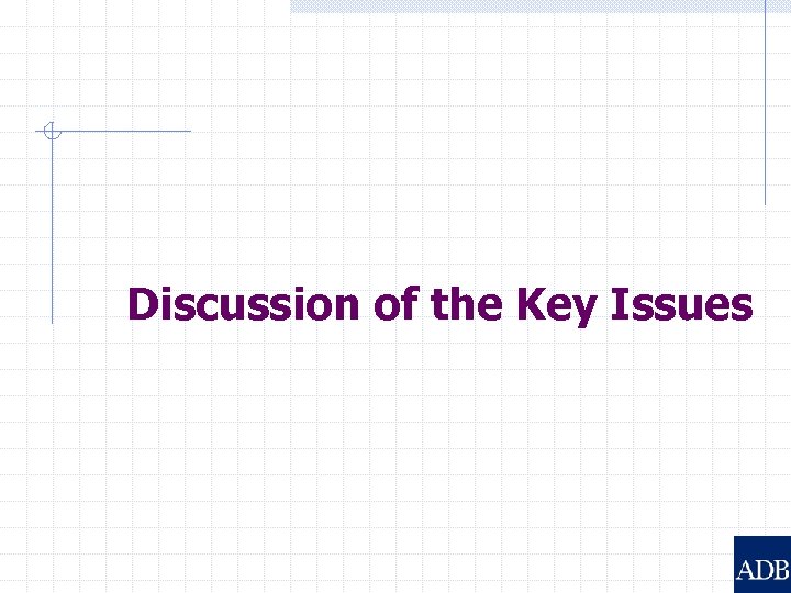 Discussion of the Key Issues 