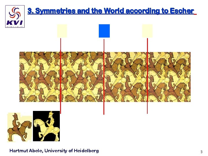 3. Symmetries and the World according to Escher Hartmut Abele, University of Heidelberg 3