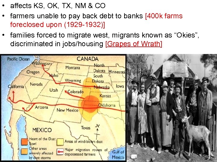  • affects KS, OK, TX, NM & CO • farmers unable to pay