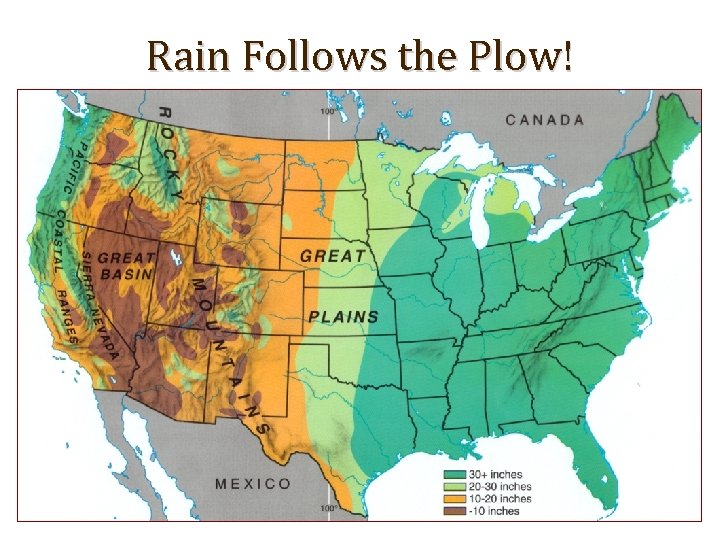 Rain Follows the Plow! 