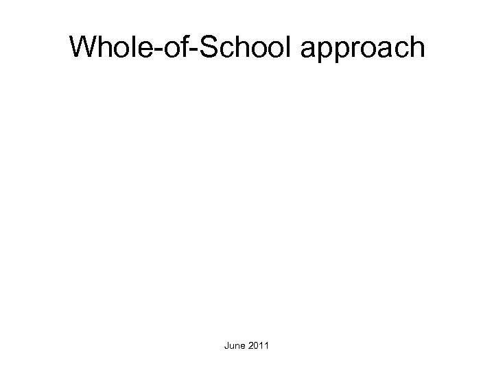 Whole-of-School approach June 2011 